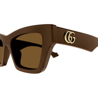 GG1753S Brown recycled acetate Sunglasses - Shiny Solid Chocolate Brown