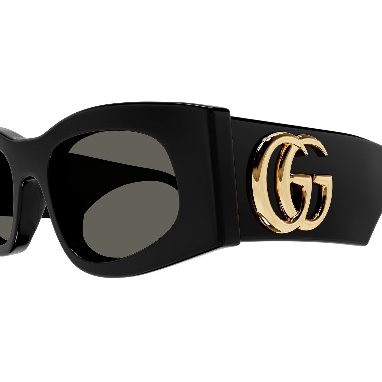 GG1754S Black recycled acetate Sunglasses - Shiny Solid Black