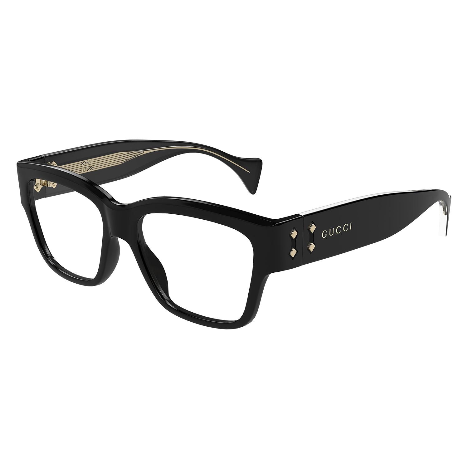 GG1705O Black recycled acetate Optical Frames - Shiny Solid Black