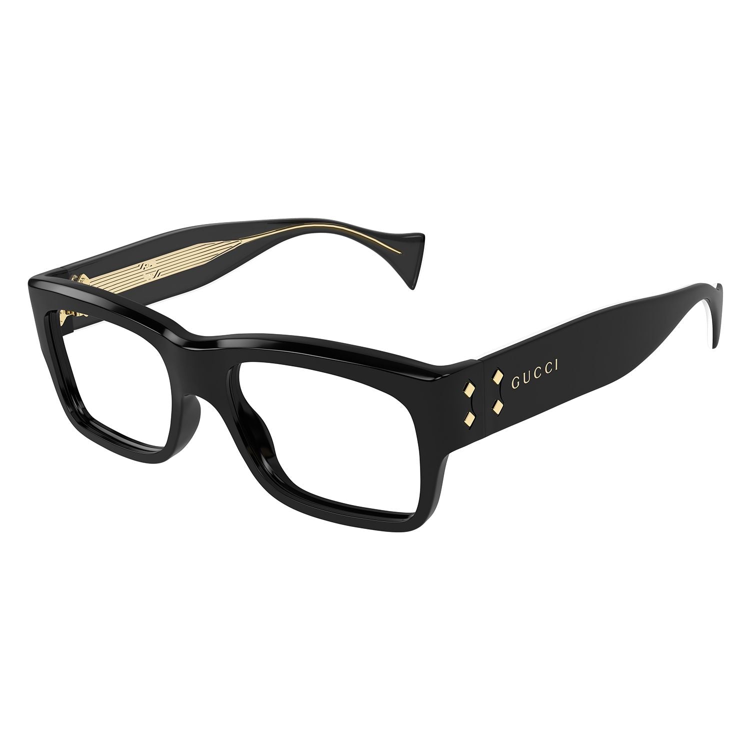 GG1707O Black recycled acetate Optical Frames - Shiny Solid Black