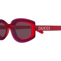 GG1719S Red injection Sunglasses - Shiny Transparent Red