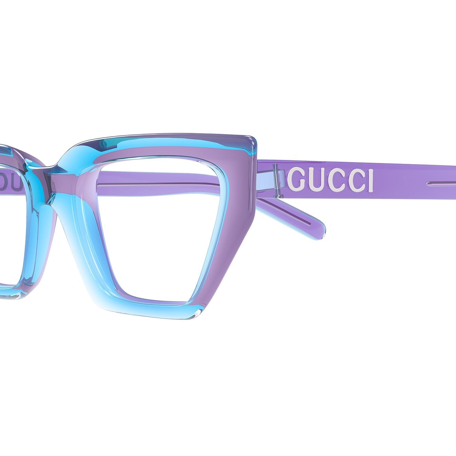 GG1720O Violet injection Optical Frames - Shiny Transparent Violet