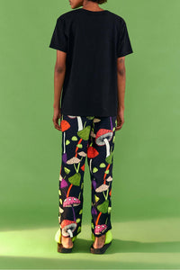 T-shirt Robe In Happiness en coton - Noir