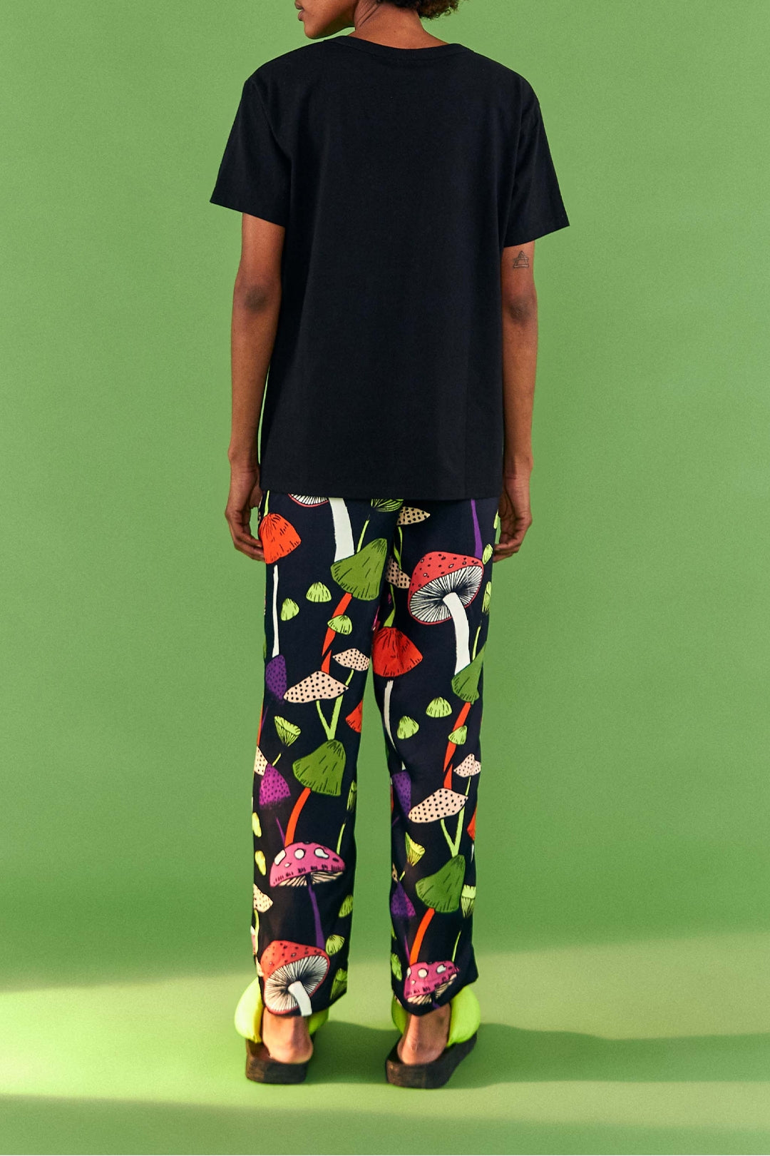 T-shirt Robe In Happiness en coton - Noir