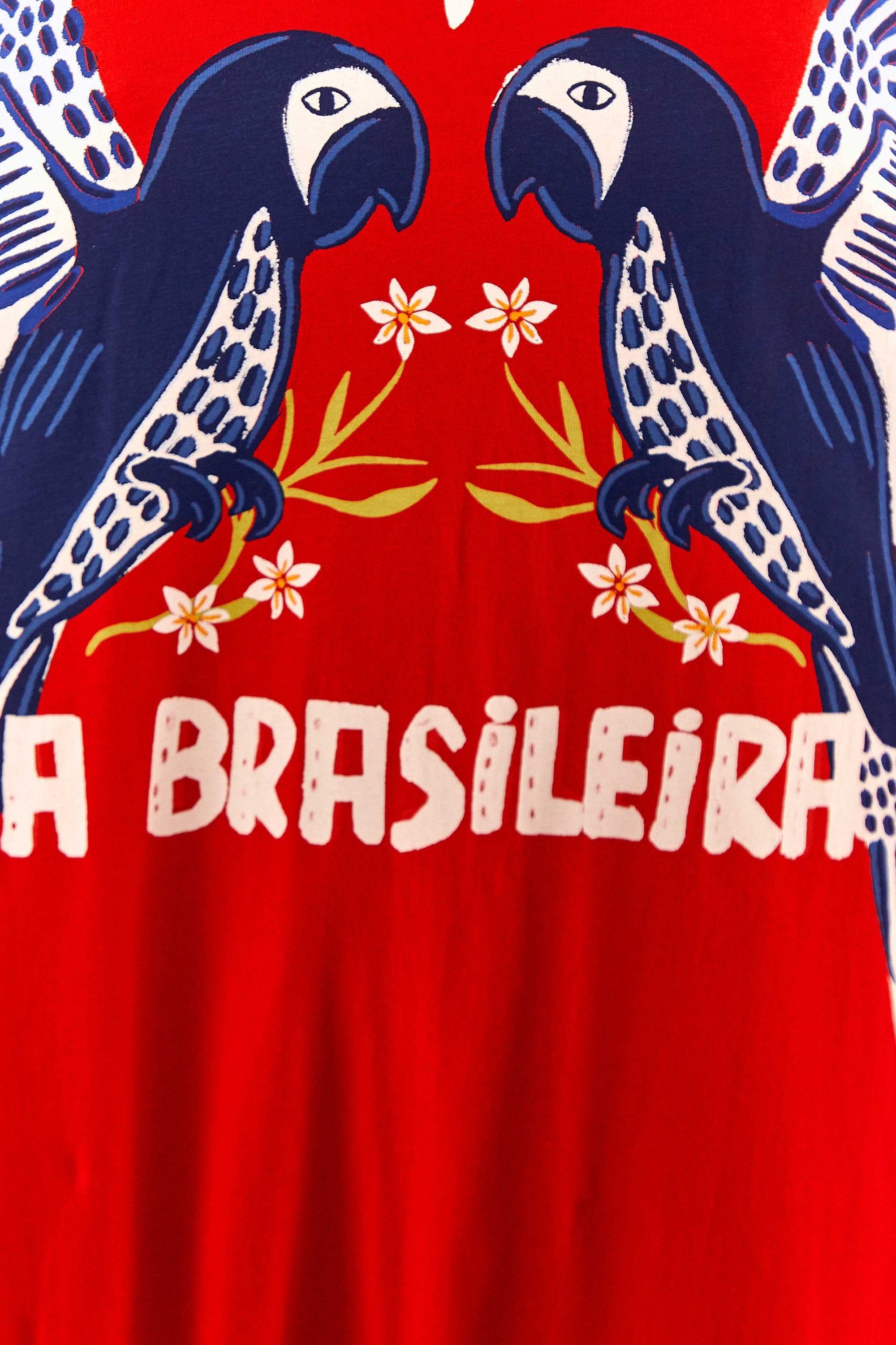 Combinaison A Brasileira façon t-shirt en coton - Rouge