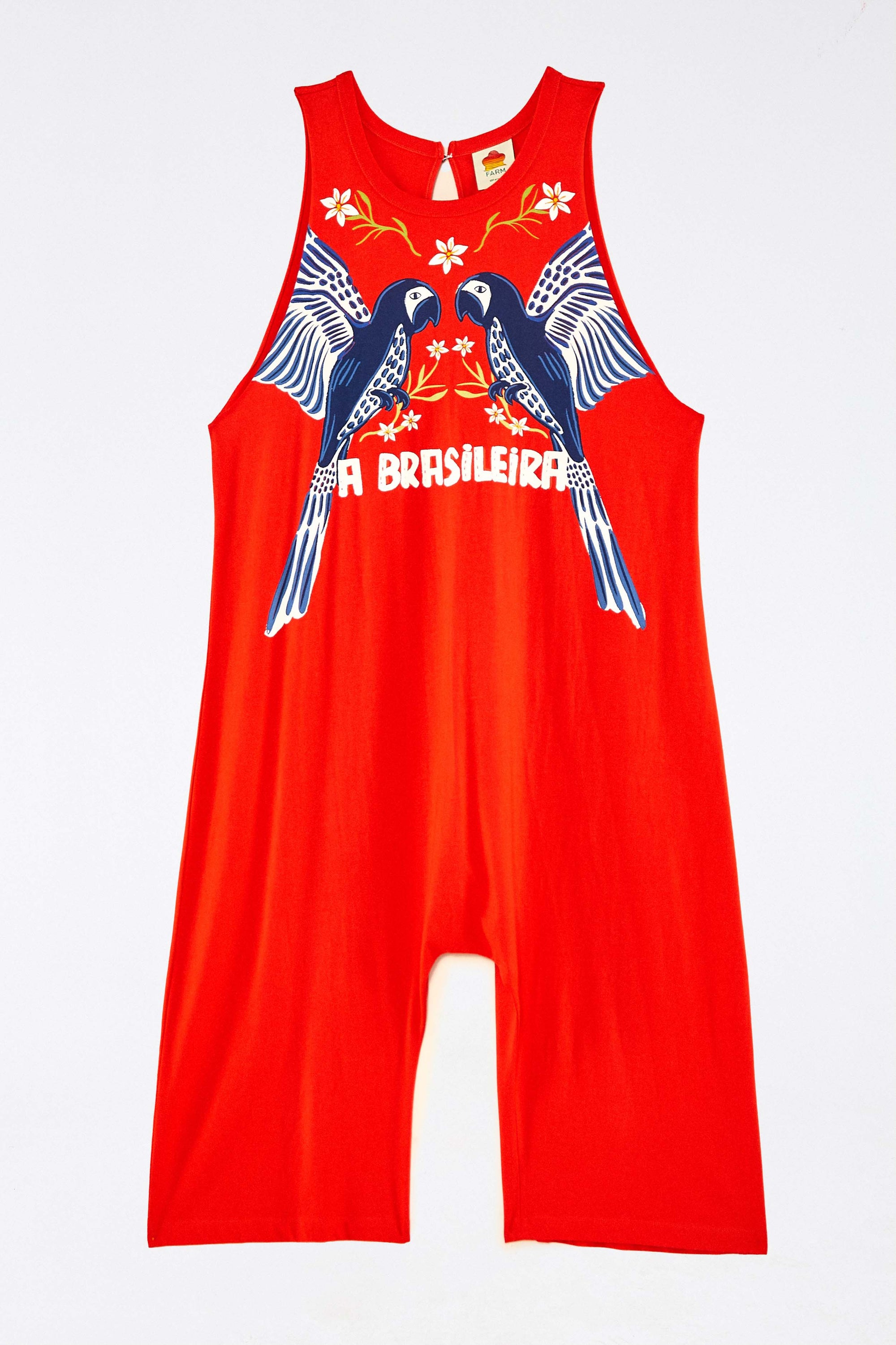 Combinaison A Brasileira façon t-shirt en coton - Rouge