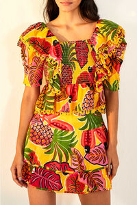 Mini jupe Fruit Dream en coton - Multicolore