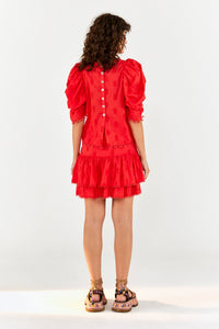 Blouse à motif d'ananas en coton - Rouge