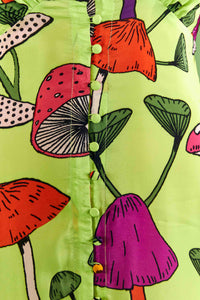 Robe midi Champignons - Vert