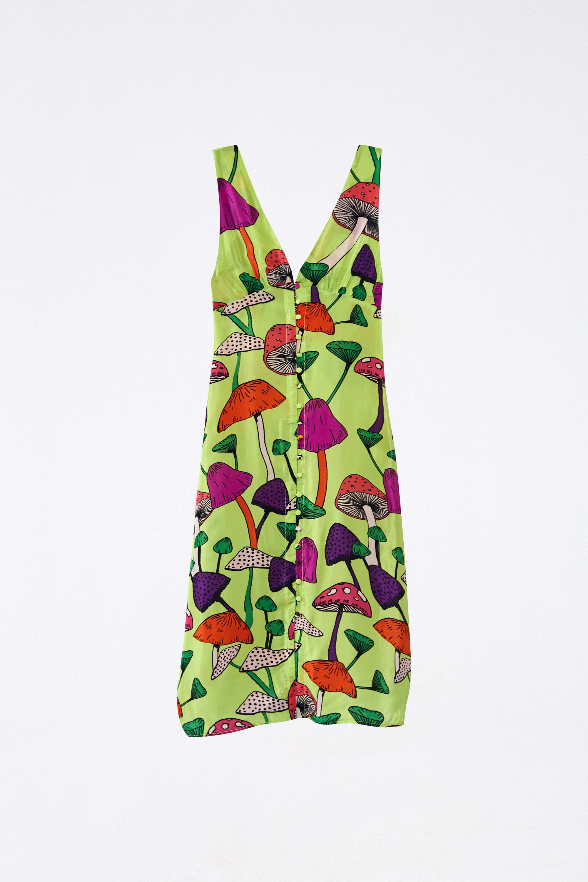 Robe midi Champignons - Vert