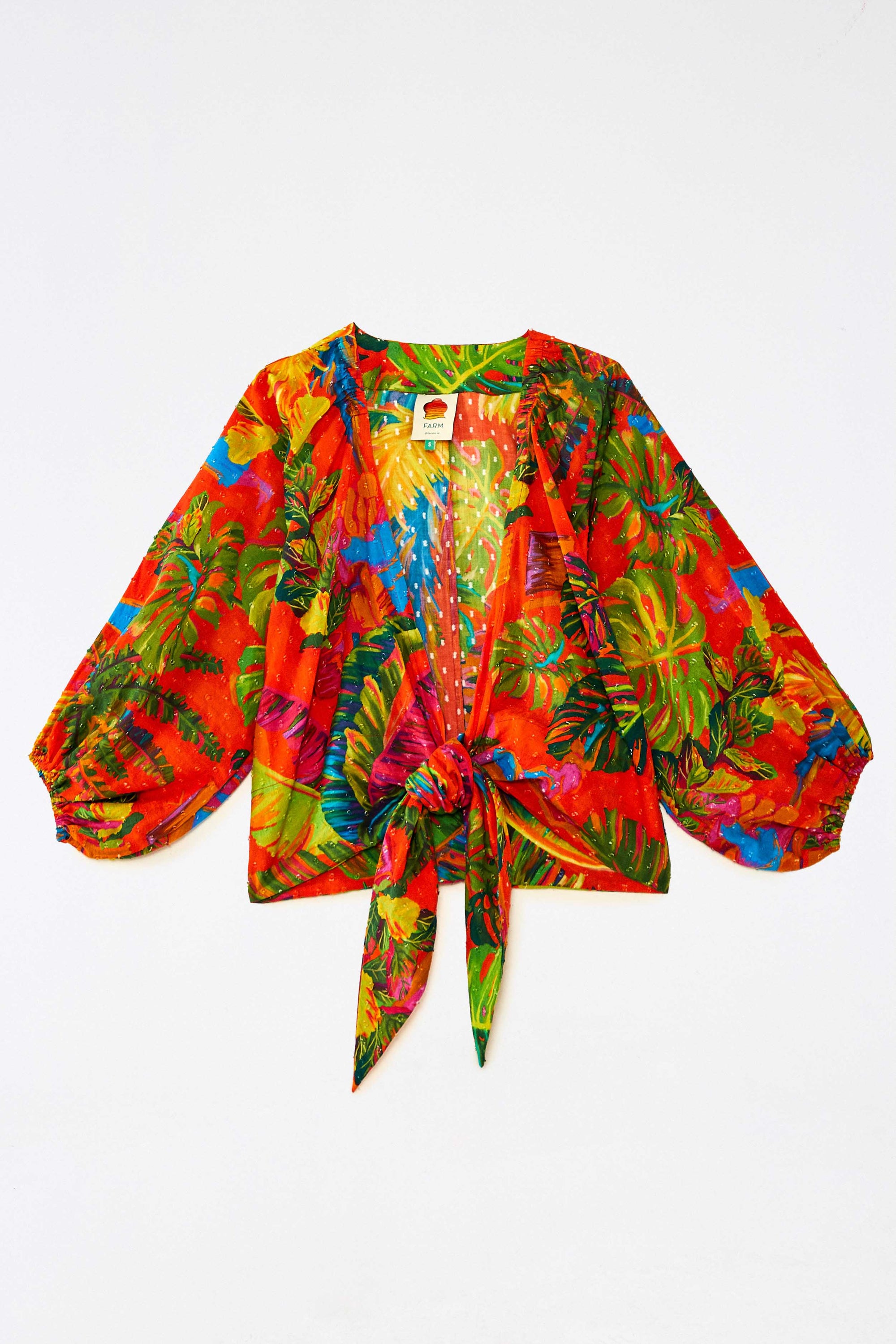 Blouse Urban Jungle à nouer en coton - Multicolore