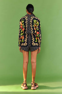 Short Paradise Cacao en lin - Multicolore