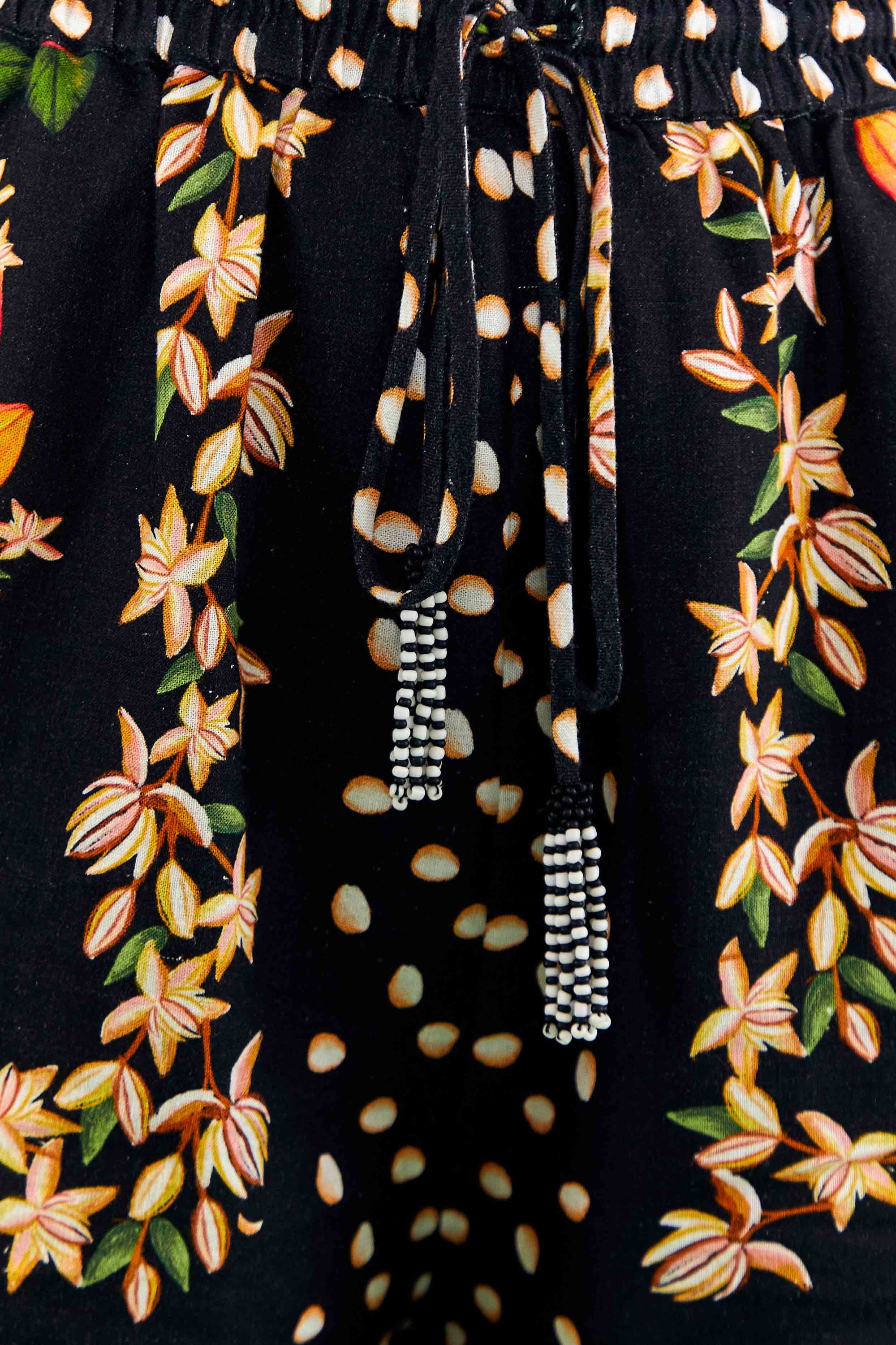 Short Paradise Cacao en lin - Multicolore