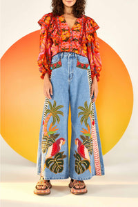 Blouse Spring Bananas en coton - Rouge