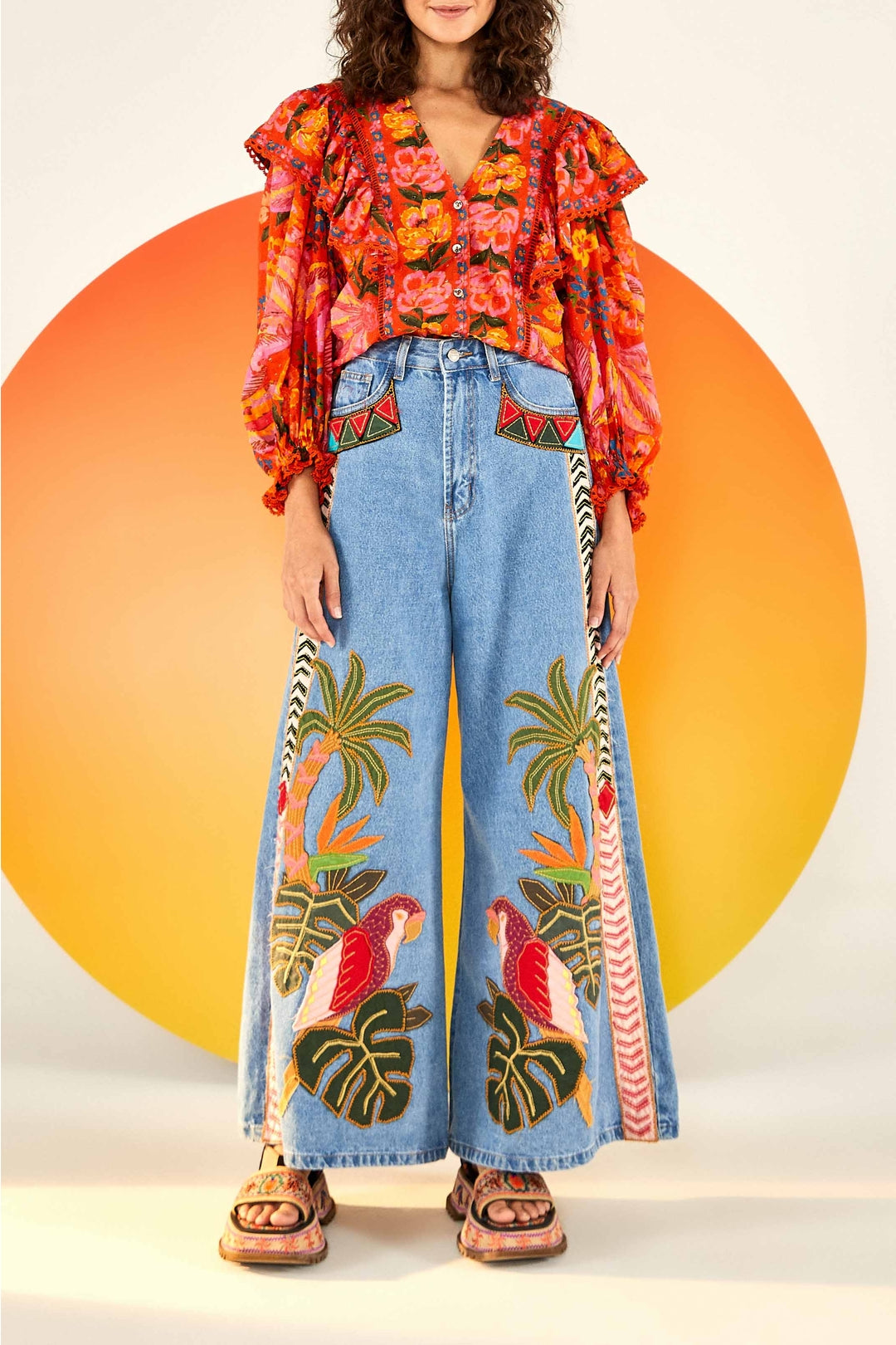 Blouse Spring Bananas en coton - Rouge
