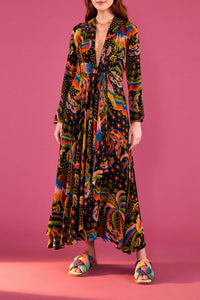 Robe longue île des Macaw - Multicolore