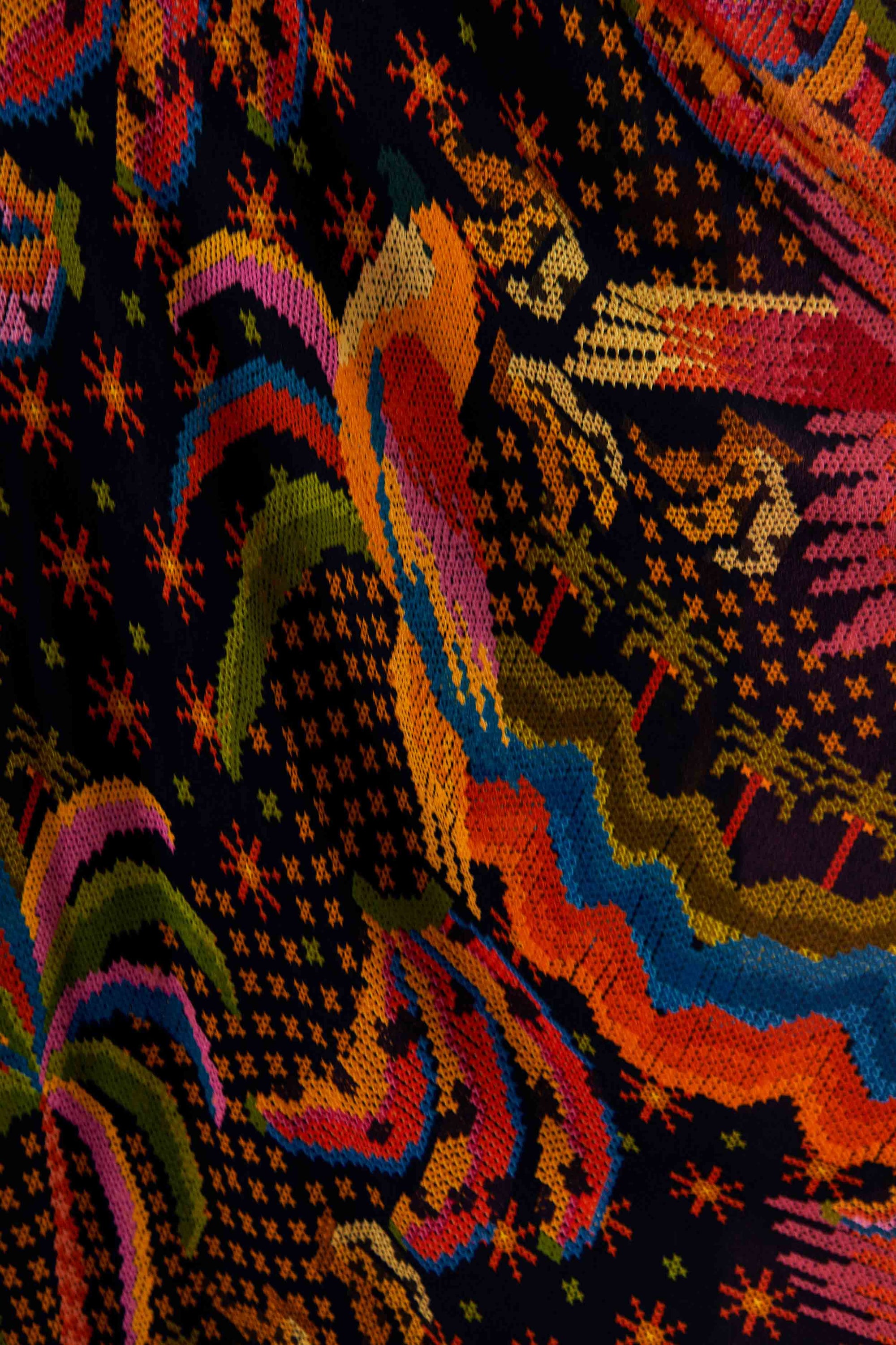 Robe longue île des Macaw - Multicolore