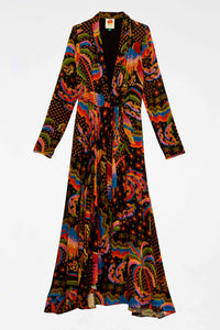 Robe longue île des Macaw - Multicolore