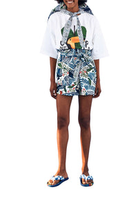 Short Macaw Flight en coton - Blanc