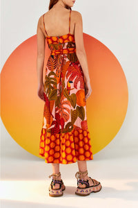 Robe longue Summer Dream en lin - Multicolore