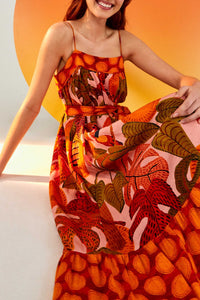 Robe longue Summer Dream en lin - Multicolore