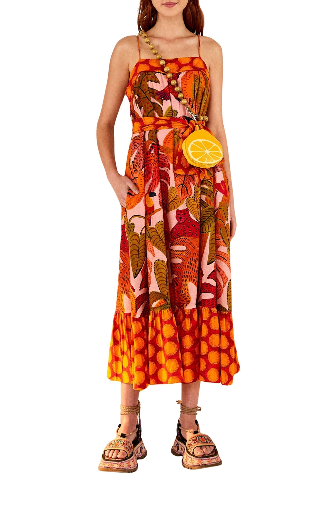 Robe longue Summer Dream en lin - Multicolore