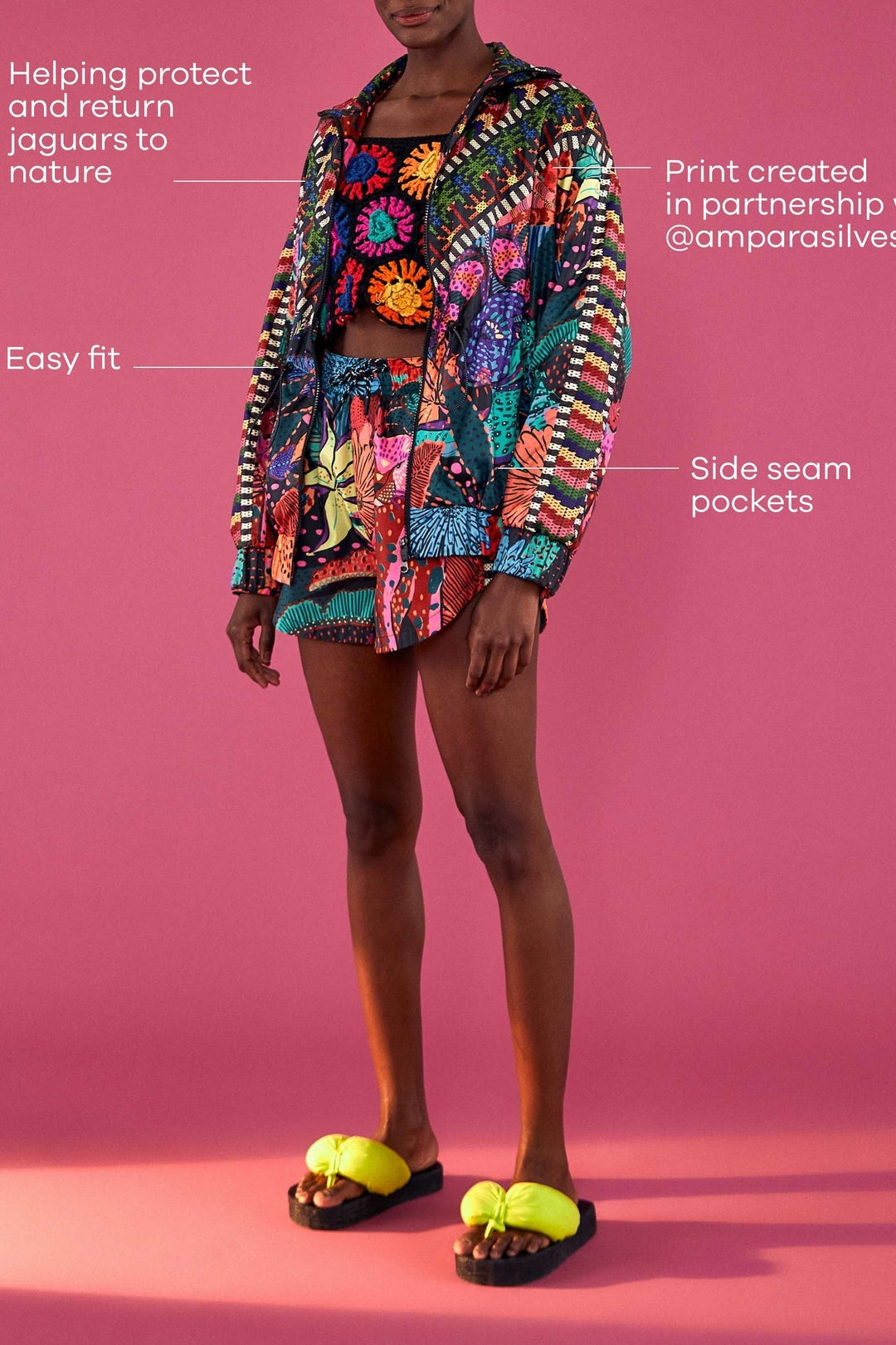 Veste coupe-vent Léopard cool - Multicolore