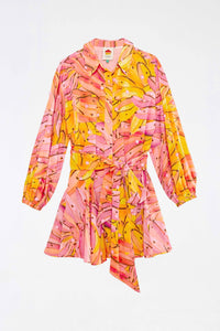 Robe courte Bananas ombrées en coton - Jaune