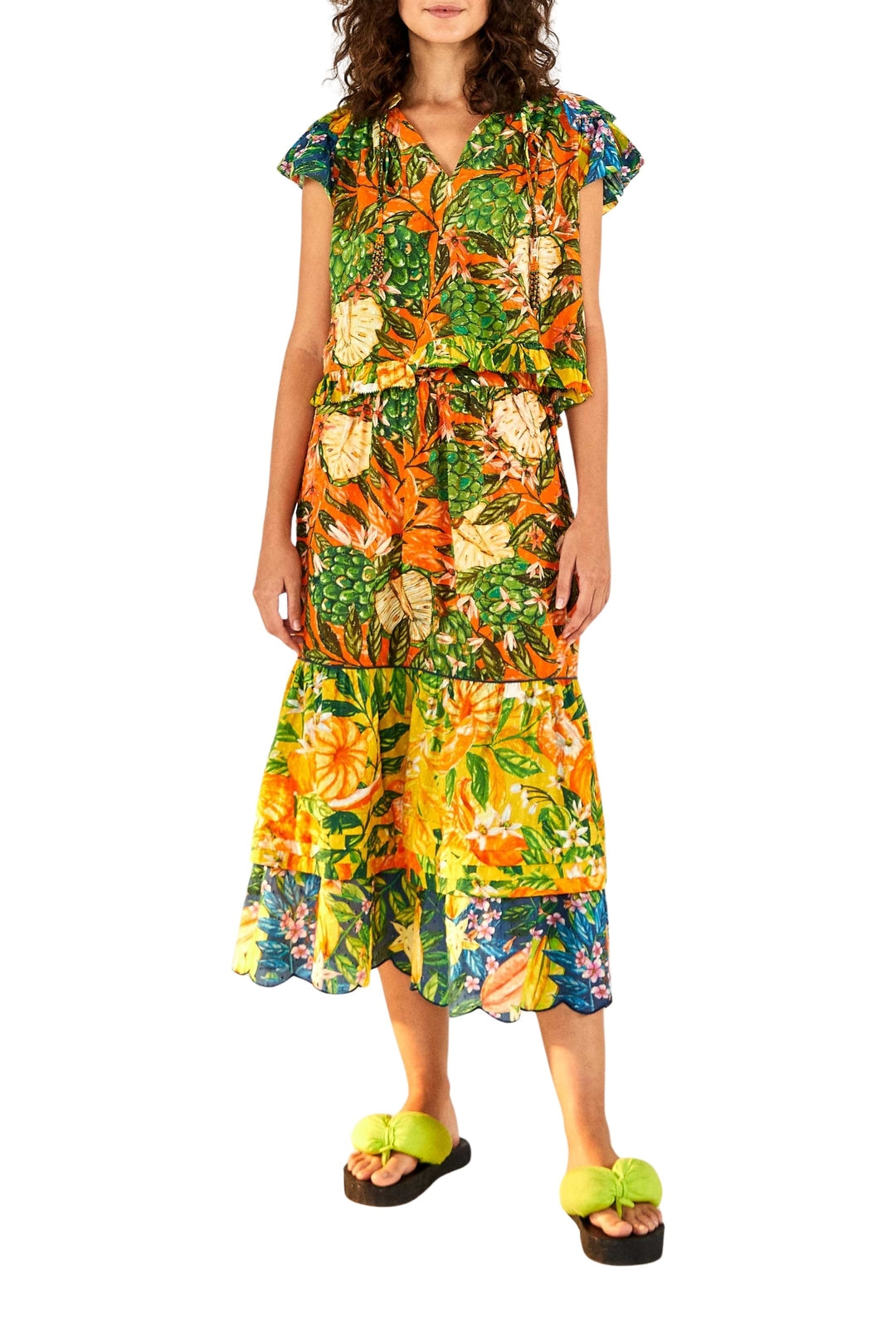 Blouse Caipirinha en coton - Multicolore