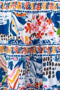 Jupe longue Brésil sauvage en coton - Multicolore