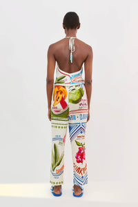 Pantalon Our Stamps en lin - Multicolore