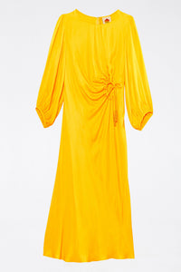 Robe midi Yellow Piping - Jaune