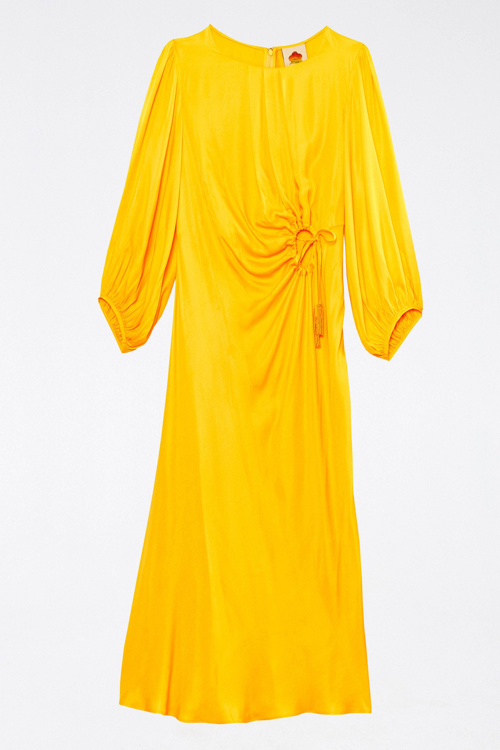 Robe midi Yellow Piping - Jaune