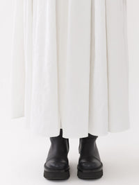 Jupe maxi froncée - Blanc