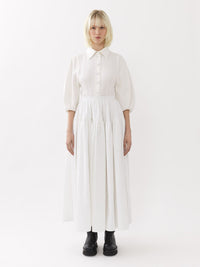 Jupe maxi froncée - Blanc