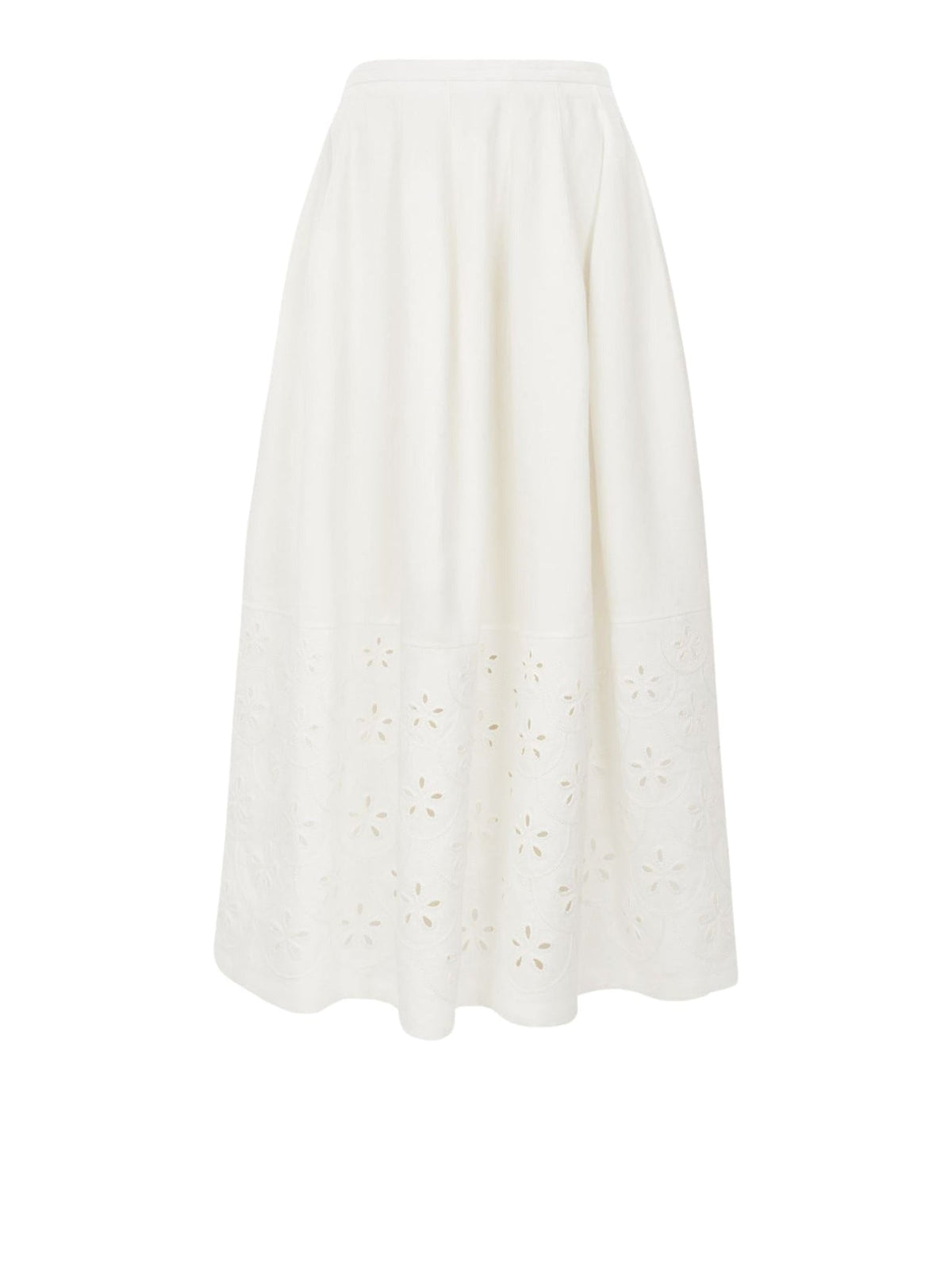 Jupe midi froncée - Lait Iconique