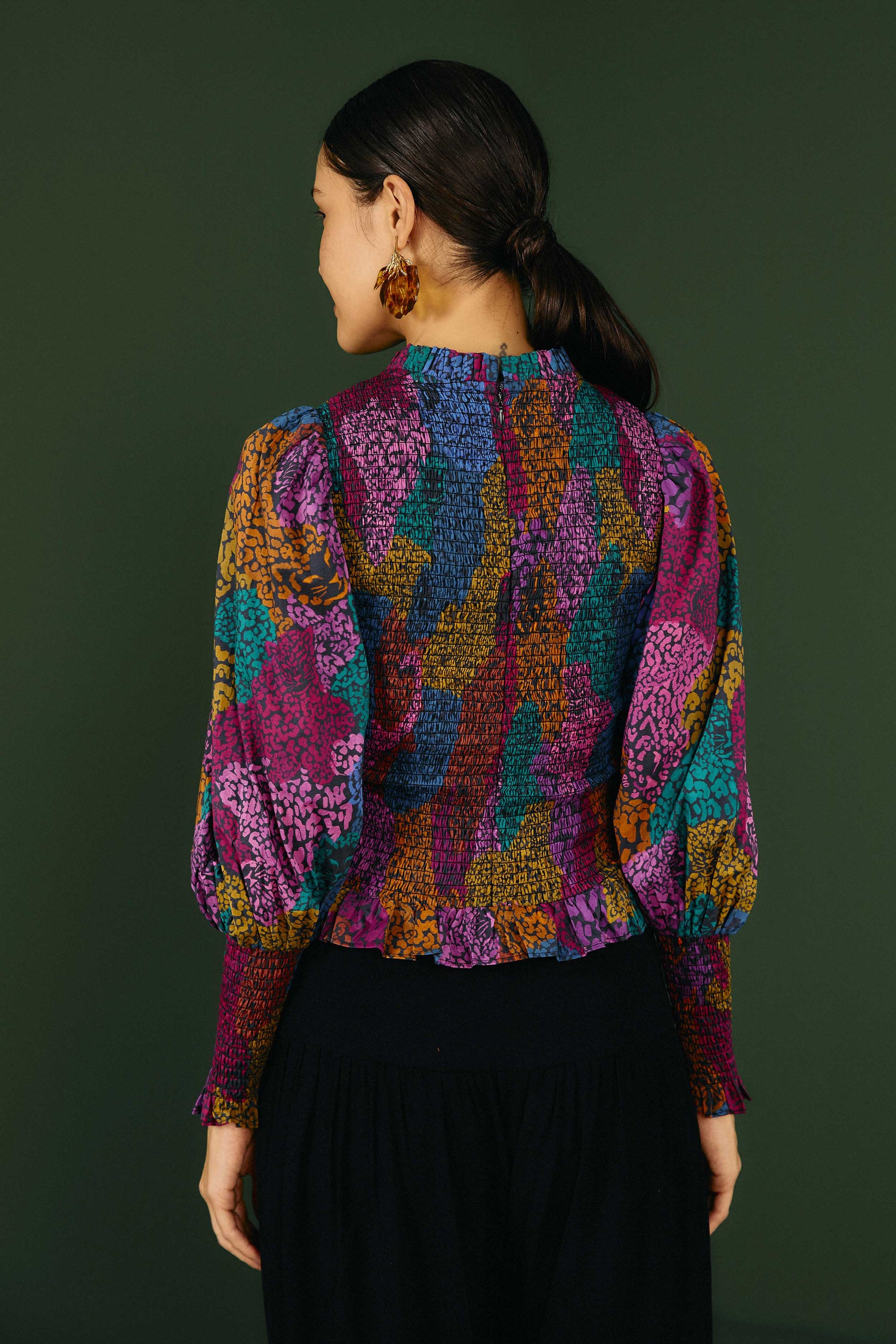 Blouse Arc-en-ciel en coton - Multicolore