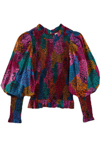 Blouse Arc-en-ciel en coton - Multicolore