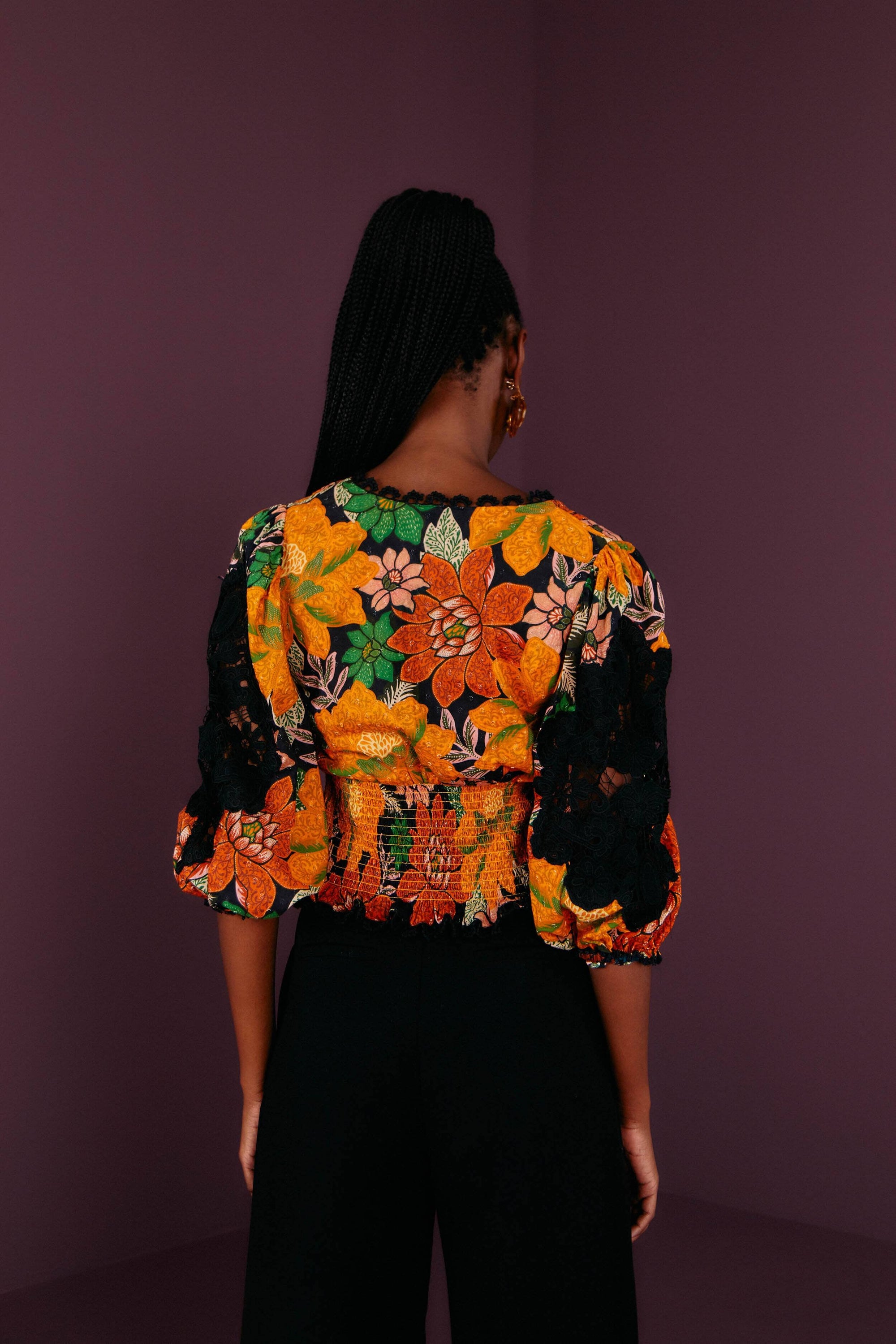 Blouse Jardin en coton - Orange