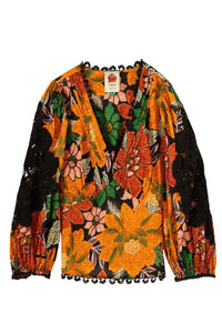 Blouse Jardin en coton - Orange