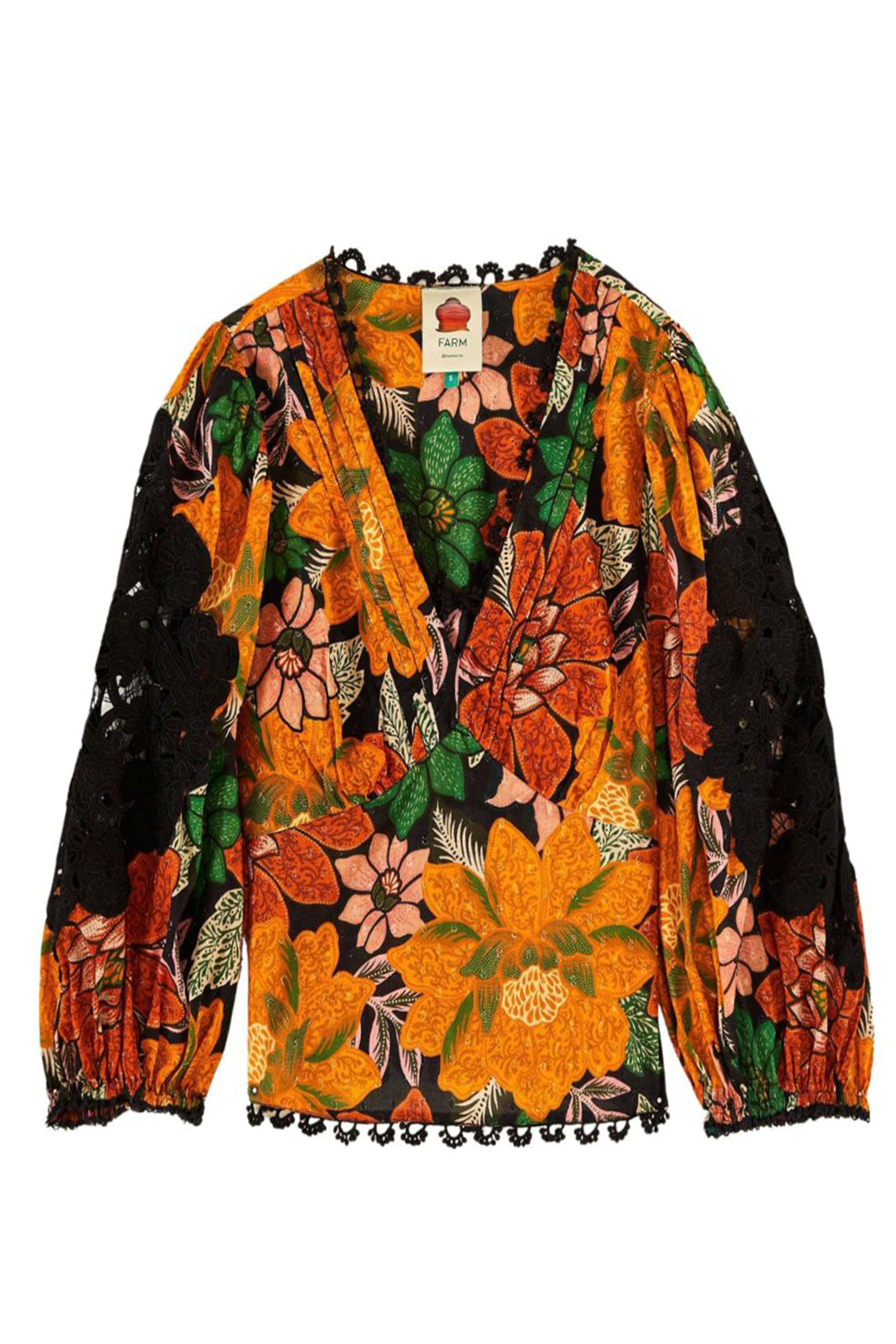 Blouse Jardin en coton - Orange