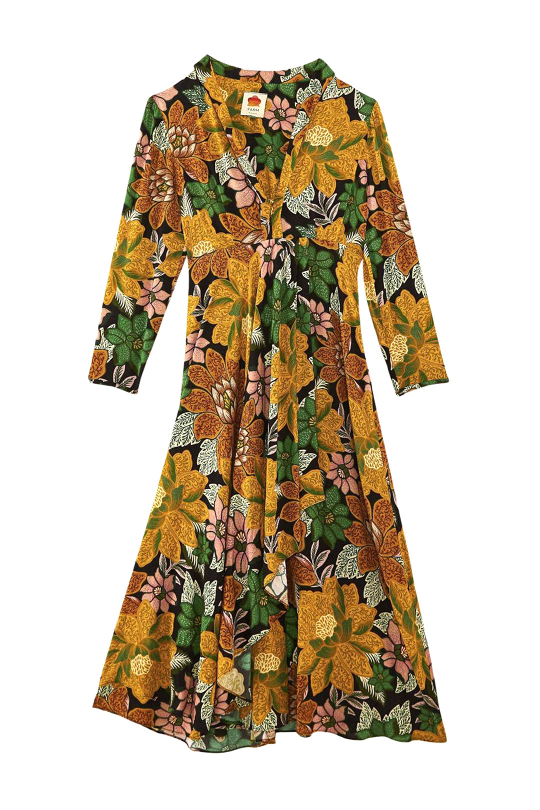 Robe longue Jardin - Jaune