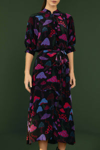 Robe midi Mushrooms Neon - Multicolore