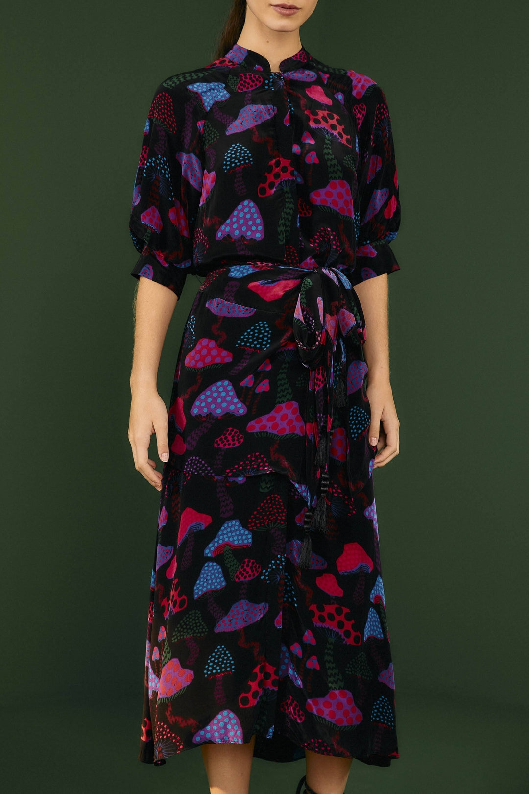 Robe midi Mushrooms Neon - Multicolore