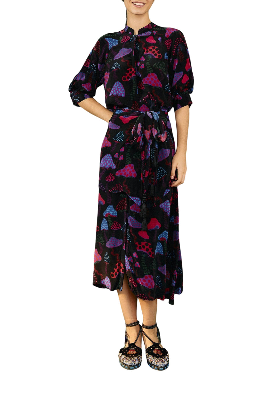 Robe midi Mushrooms Neon - Multicolore