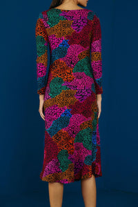 Robe midi Arc-en-ciel en jersey - Multicolore