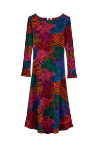 Robe midi Arc-en-ciel en jersey - Multicolore