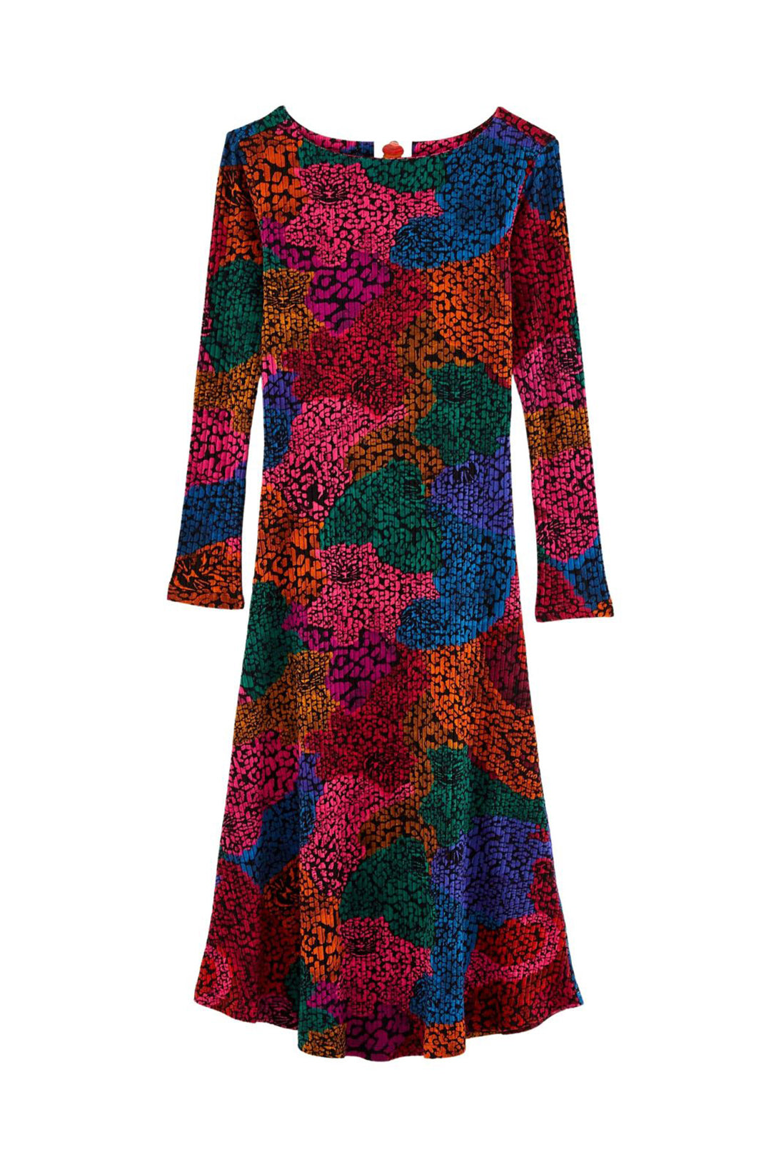 Robe midi Arc-en-ciel en jersey - Multicolore