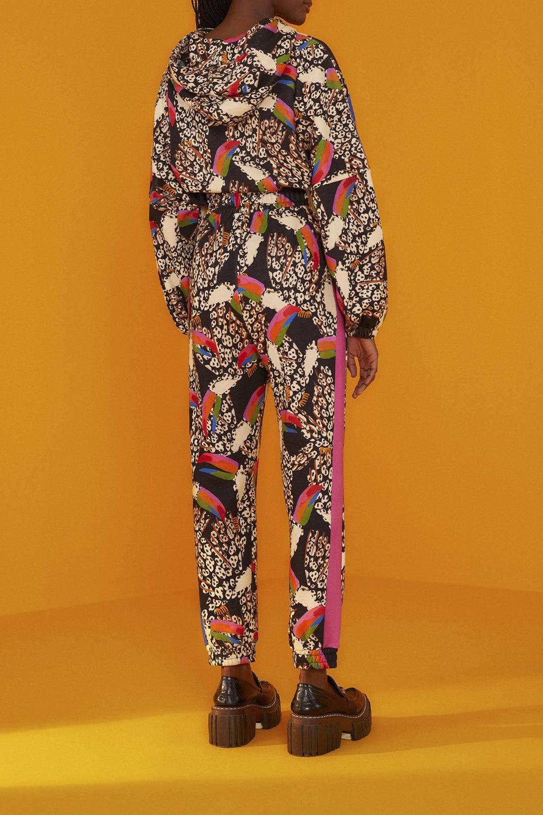Pantalon de survêtement toucans Léopard en coton - Multicolore