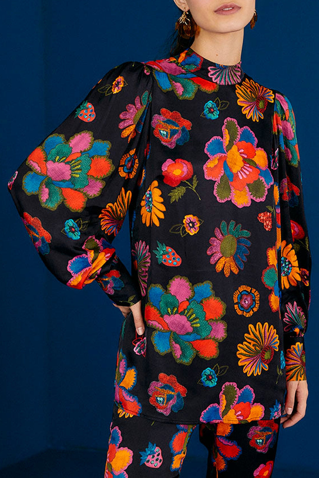 Blouse Jardin de lys - Multicolore